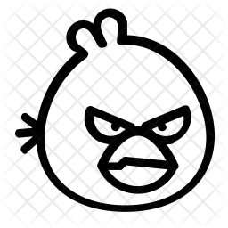 256x256 Angry Birds Icon Of Line Style