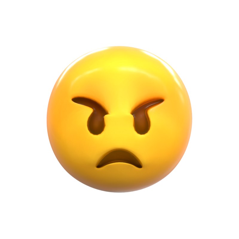 800x800 Emoji Angry Face Model