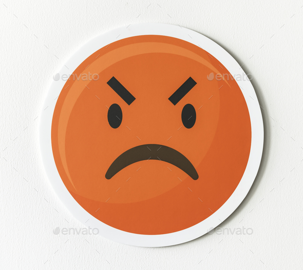 590x527 Emoticon Emoji Angry Face Icon Stock Photo