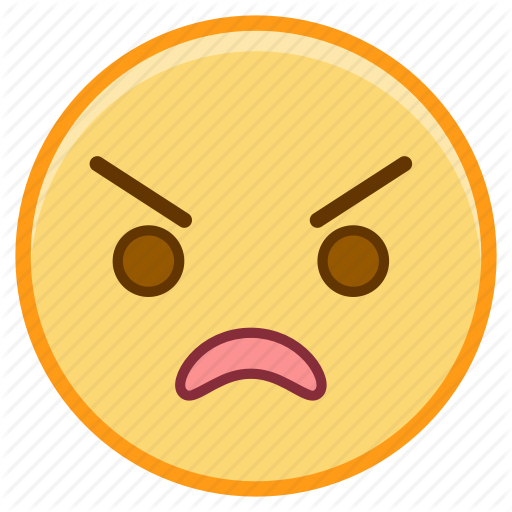 512x512 Angry, Emoji, Emoticon, Emotion, Face, Sticker Icon