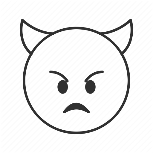 512x512 Angry, Angry Face, Devil, Devil Face, Horns, Mad, Mad Face Icon