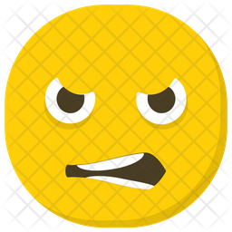 256x256 Angry Face Emoji Icon Of Flat Style