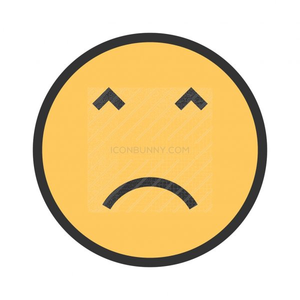 600x600 Angry Face Line Filled Icon