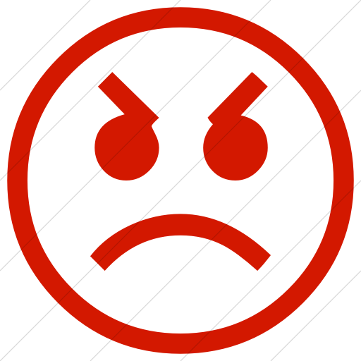 512x512 Iconsetc Simple Red Classic Emoticons Angry Face Icon
