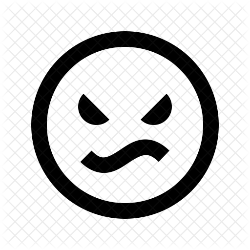 512x512 Angry Icon Of Line Style