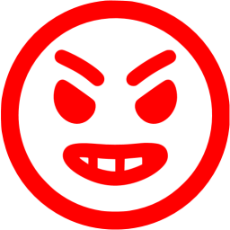 256x256 Red Angry Icon