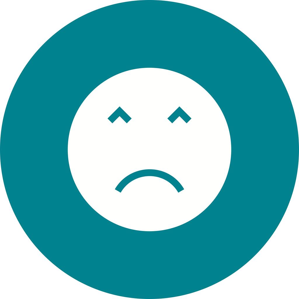 1024x1024 Angry Face Flat Round Icon