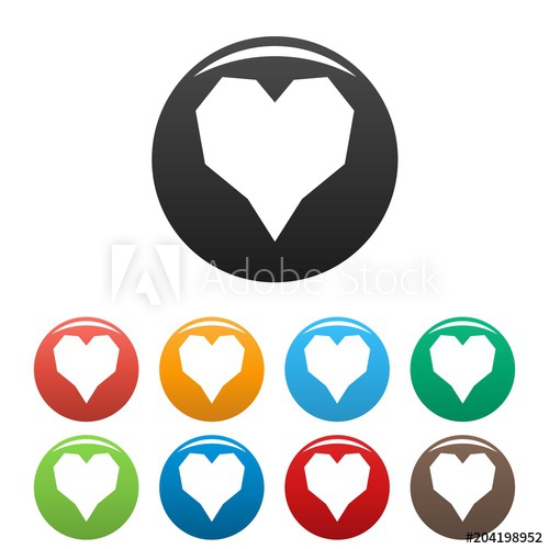 500x500 Angular Heart Icon Simple Illustration Of Angular Heart Vector