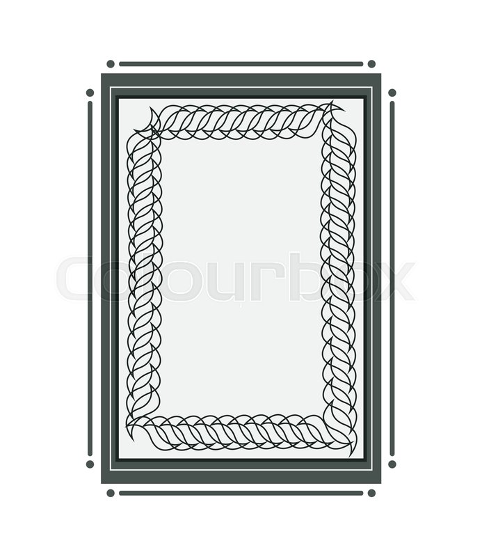 693x800 Flat Design Angular Vintage Frame Icon Stock Vector Colourbox
