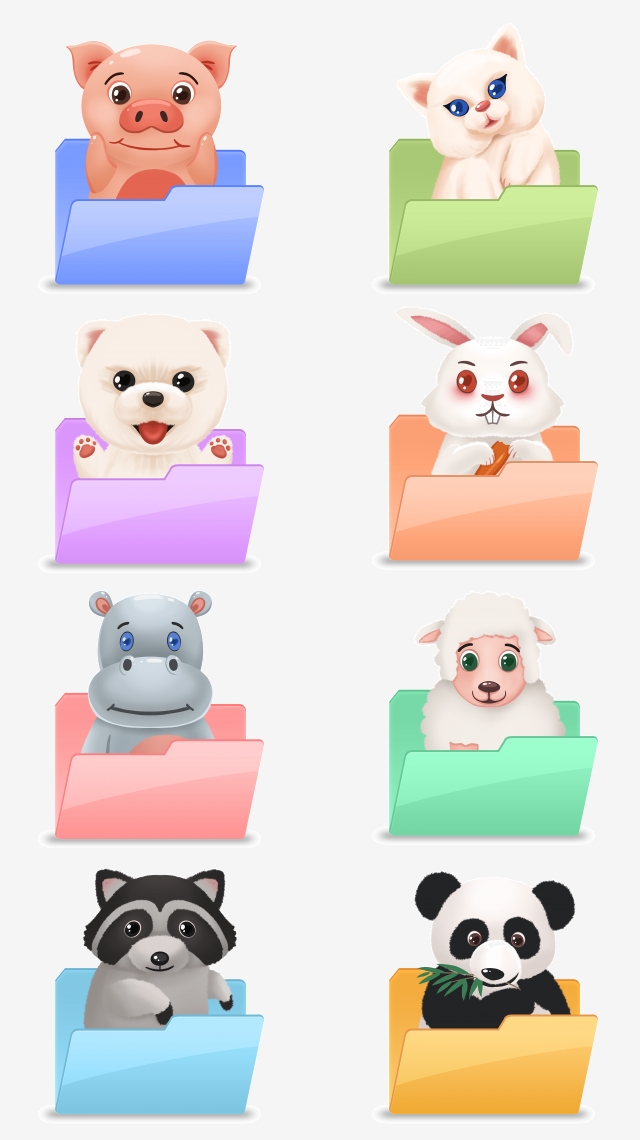 640x1140 Desktop Small Animal Creative Folder Icon Element, Folder