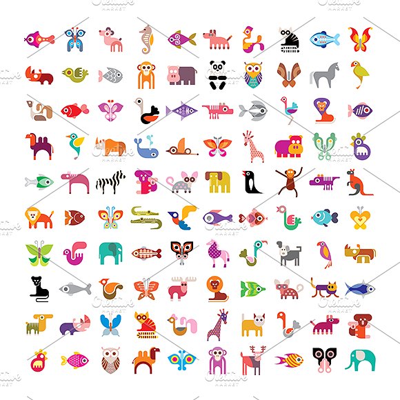 580x580 Animal Icon Set