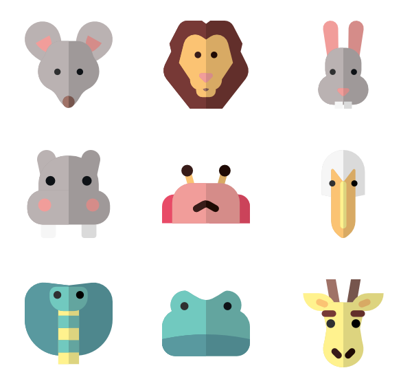 600x564 Animal Head Icon Packs