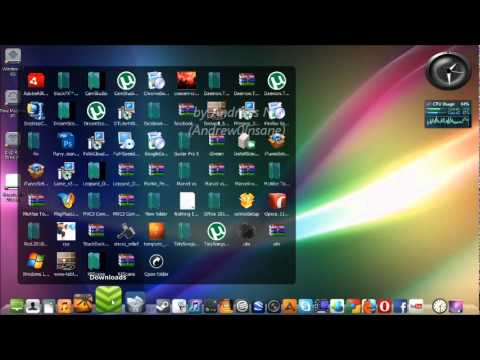 480x360 Cool Windows Desktop With Animated Wallpaper, Rocketdock