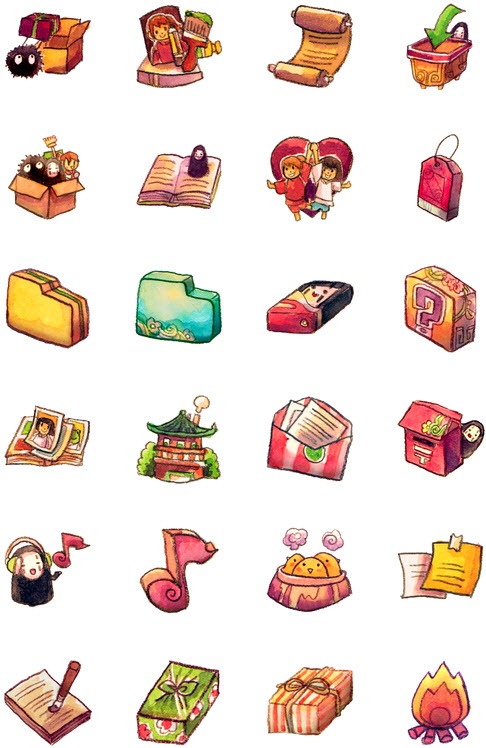 486x748 Crayon Style Animated Desktop Png Icons My Free Photoshop World