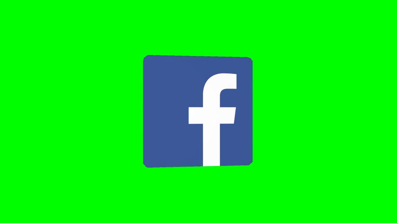1280x720 Facebook Logo Green Screen Animated Hd