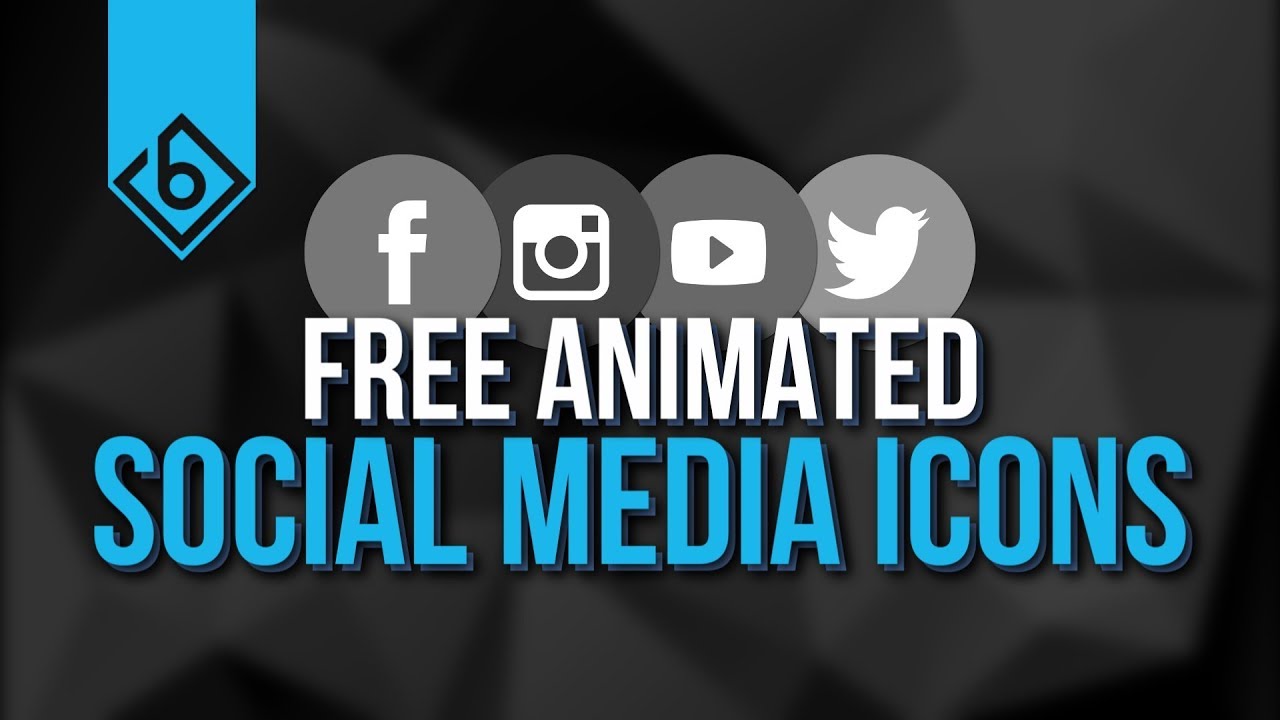 1280x720 Animated Social Media Icons