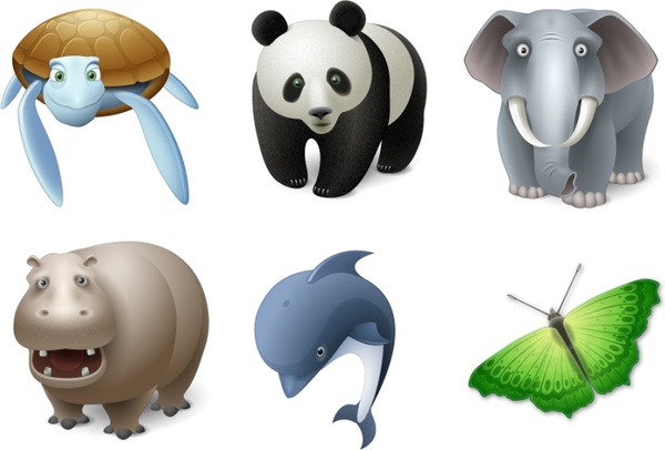 600x406 Animation Animals Group With Items