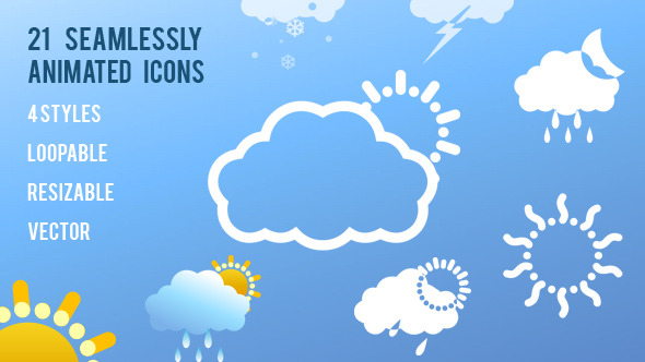 590x332 Animated Weather Icons