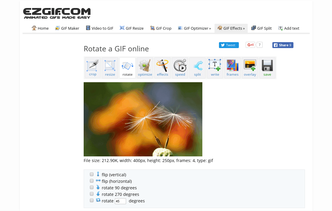 1119x711 Online Gif Rotator