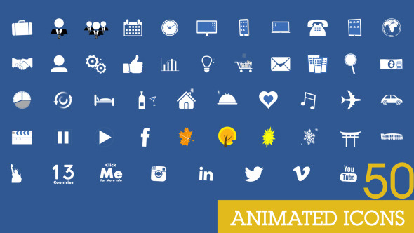 590x332 Animated Looped Icons Pack With Transitions