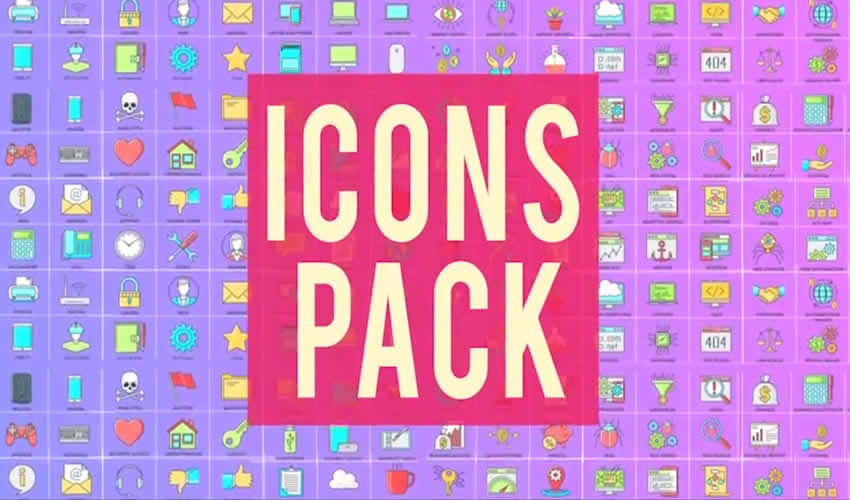 850x500 Free Animated Icon Packs For Adobe After Effects