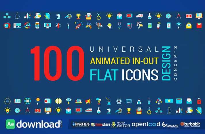 712x467 Animated Flat Icons And Concepts Pack