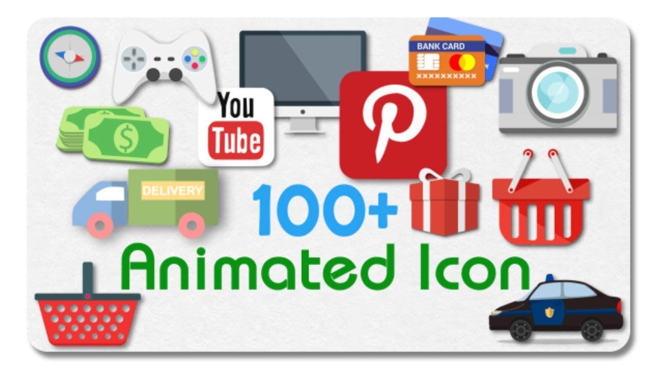 1280x720 Animated Icon Pack After Effects Template