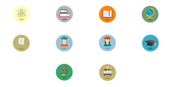 590x300 School Animated Icons Pack