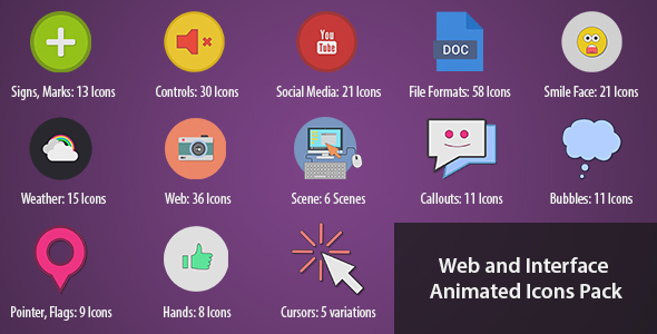 590x300 Web And Interface Animated Icons Pack