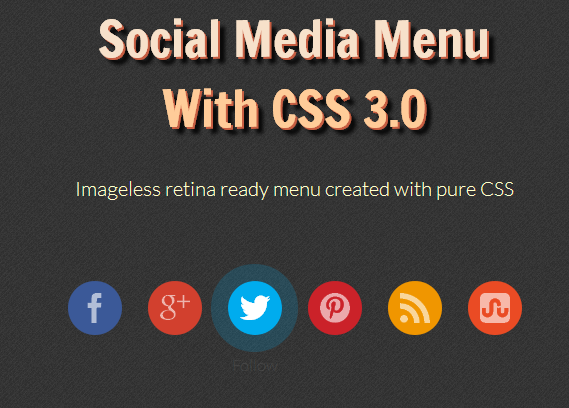 569x408 Animated Social Media Menu With Css Web Tutorial Plus