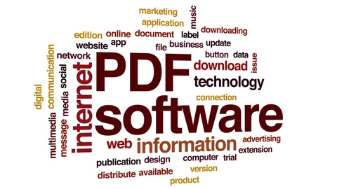 480x270 Pdf Software Animated Word Cloud, Text Design Animation Footage