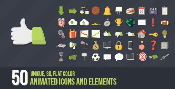 590x300 Animated Icons For Explaner Video After Effects Templates