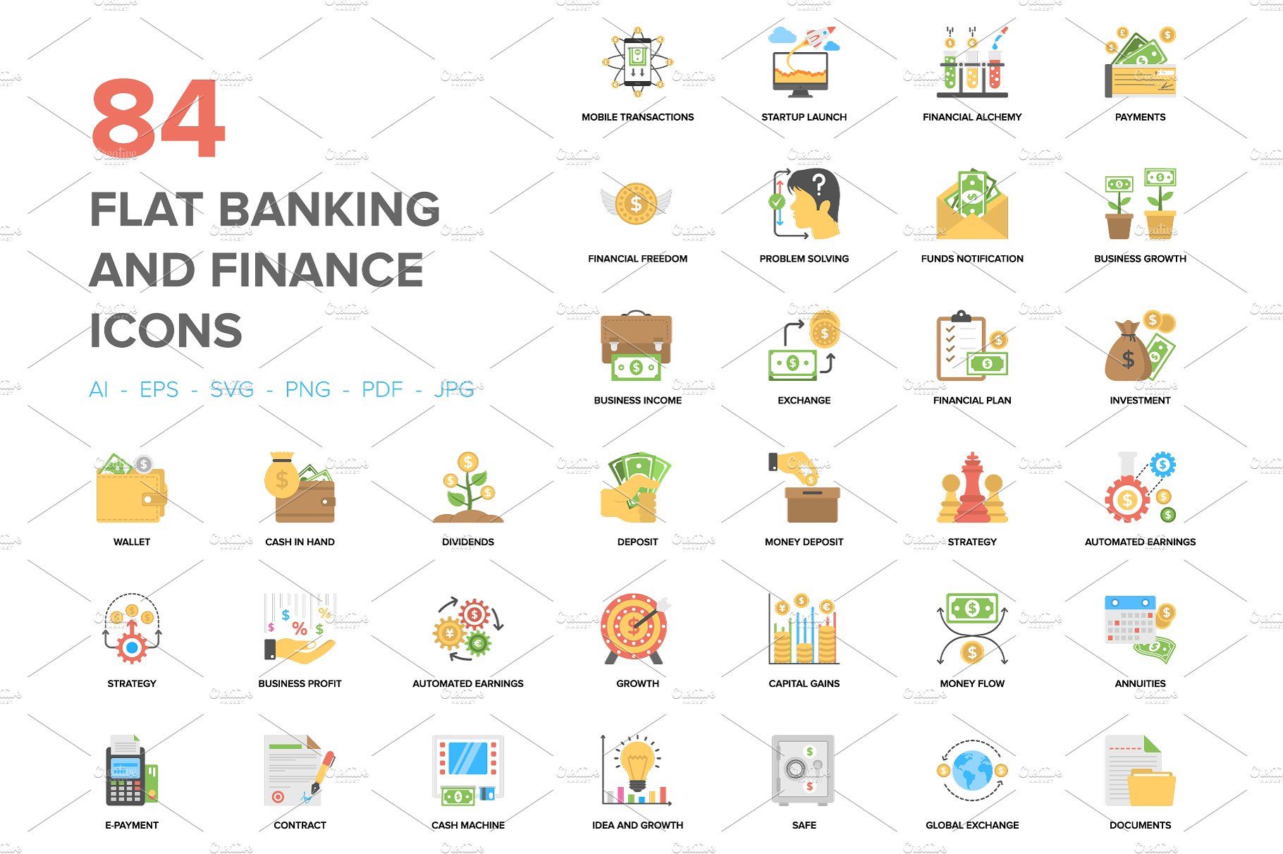 1820x1211 Flat Banking And Finance Icons Icon, Flaticon, Icons, Icon Pack