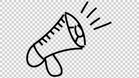 480x268 Megaphone Speaker Animation Illustration Line Drawing Transparent