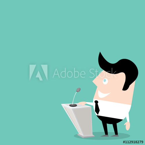 Speaker Icon Orator Speaking From Tribune 500x500 Speaker Icon Orator Speaking From Tribune