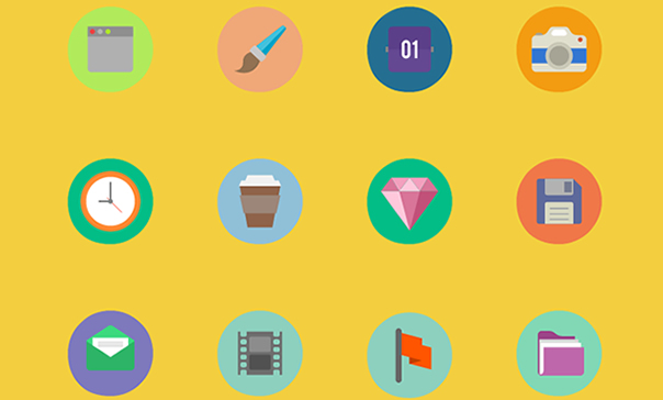 604x364 Free Animated Flat Icons Animation Button