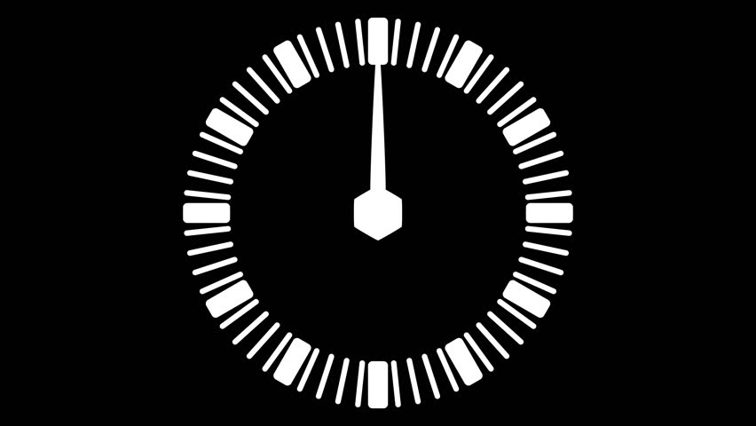 852x480 Stopwatch Animated Icon Clock Face Stock Footage Video