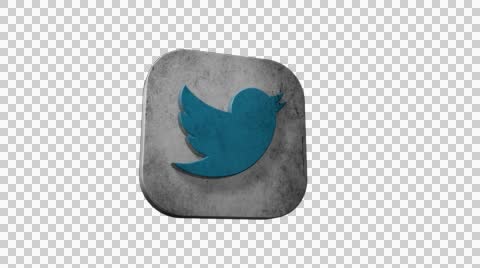 480x268 Video Animated Twitter Logo With Alpha Channel