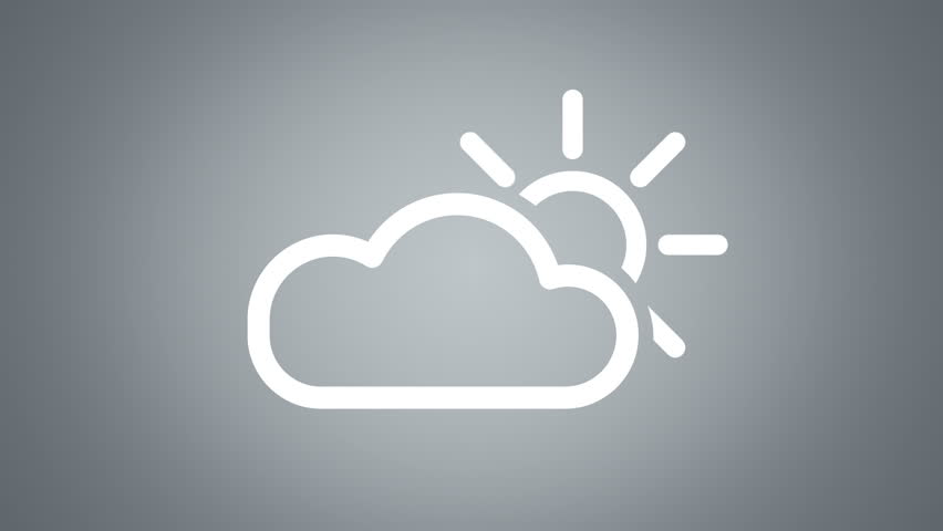 852x480 Animation Of Weather Icon In Stock Footage Video