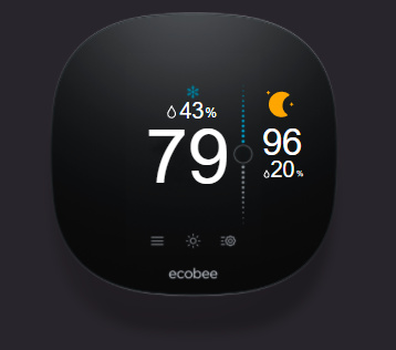 358x316 Interactive Ecobee Thermostat With Animated Weather Icons