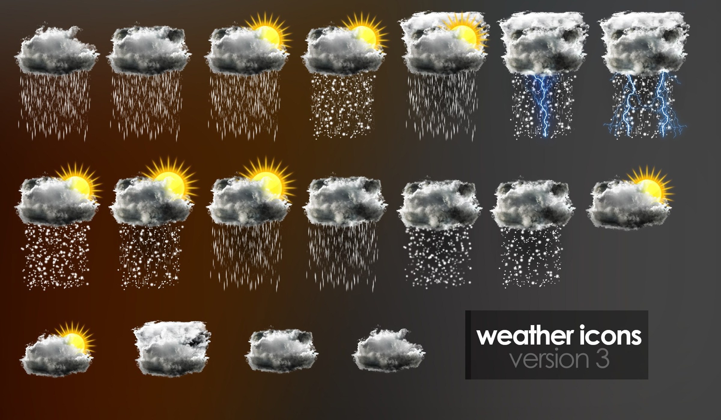 2400x1400 Weather Icons Weather Forecast Graphics
