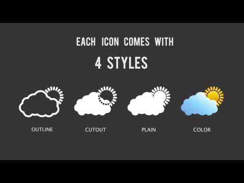 480x360 Animated Weather Icons After Effects Templates