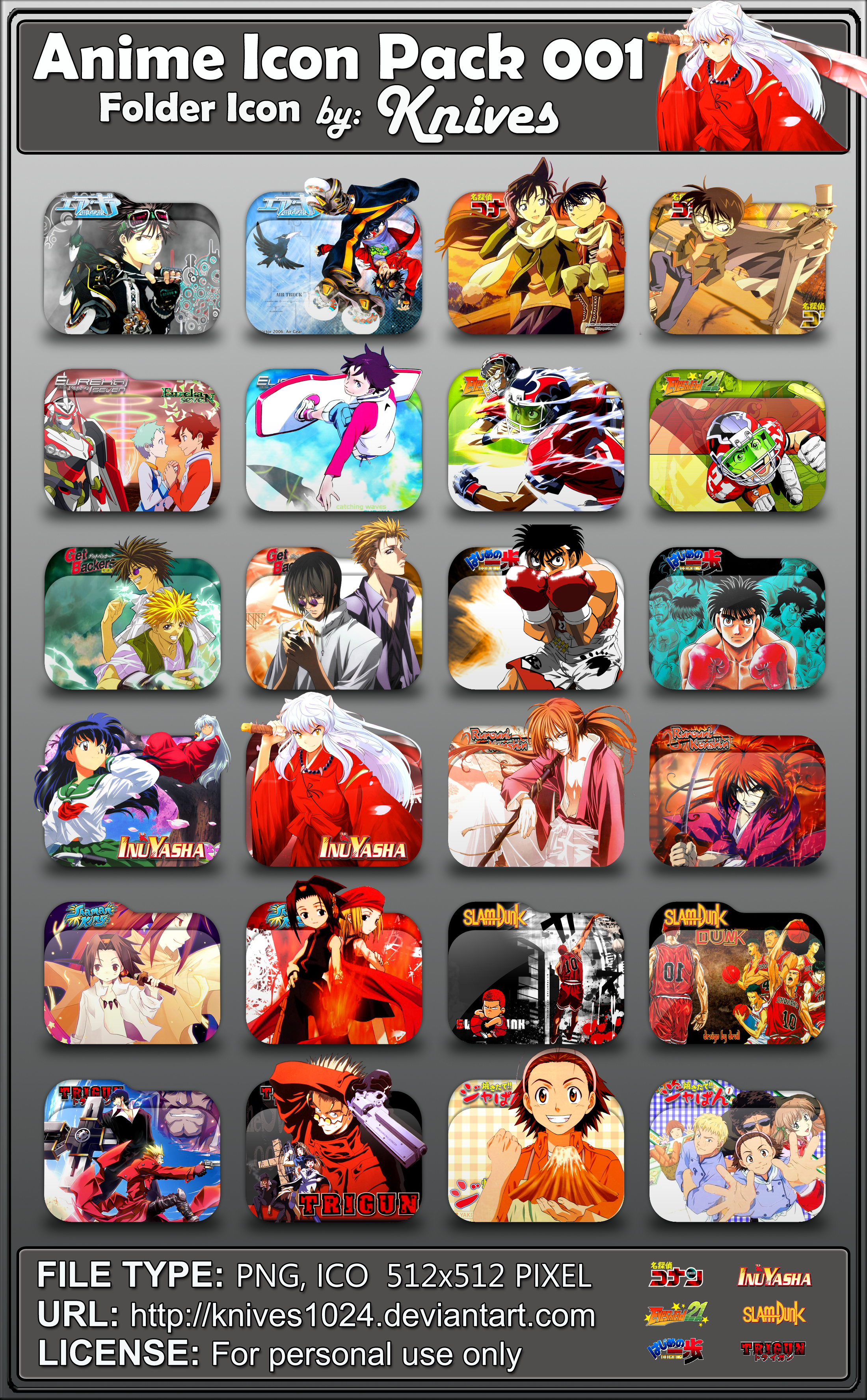 2200x3550 Anime Folder Icon Pack