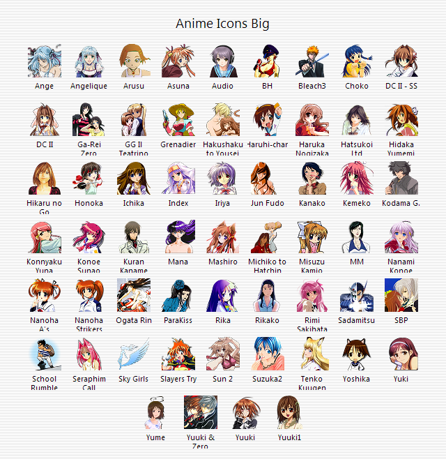 640x658 Anime Icons Pack