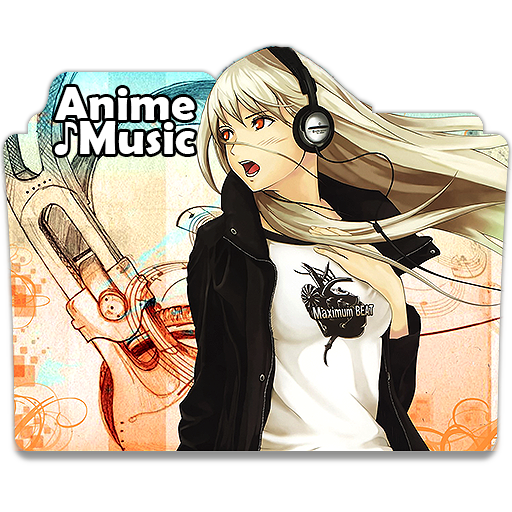 512x512 Anime Girl Music Icon
