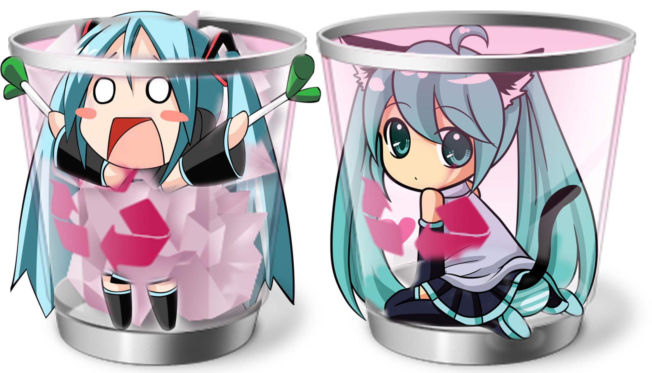 2106x1204 Hatsune Miku Recycle Bin Pack