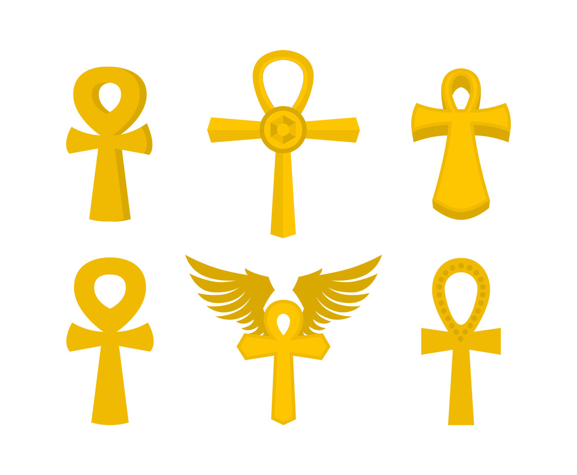 1136x936 Ankh Symbol Set Vector Art Graphics