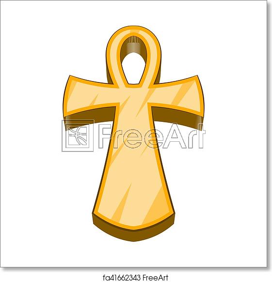 561x581 Free Art Print Of Egyptian Ankh Icon, Cartoon Style Egyptian Ankh