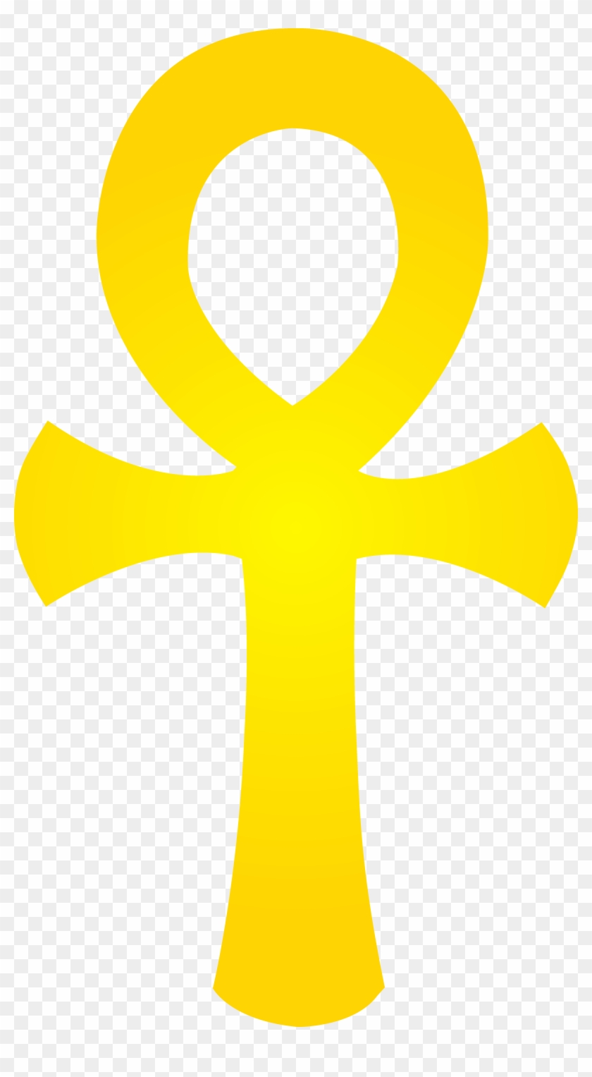 840x1527 Golden Egyptian Ankh Symbol