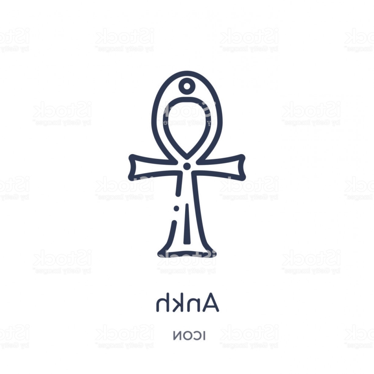 1228x1228 Linear Ankh Icon From Africa Outline Collection Thin Line Ankh